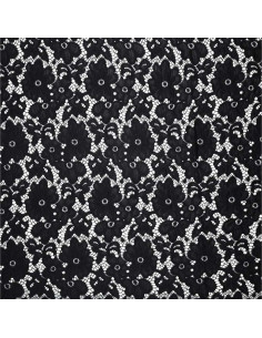 Bloom Stretch Guipure Fabric - Black 2