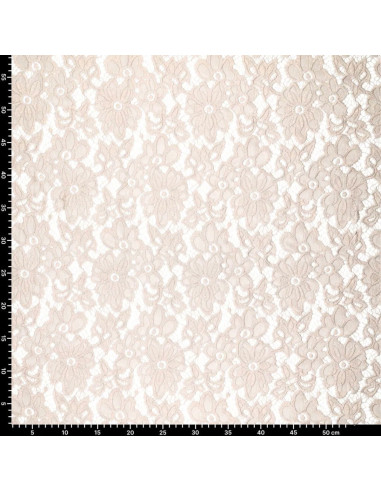 Bloom Stretch Guipure Fabric - Beige