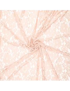 Bloom Stretch Guipure Fabric - Light Pink