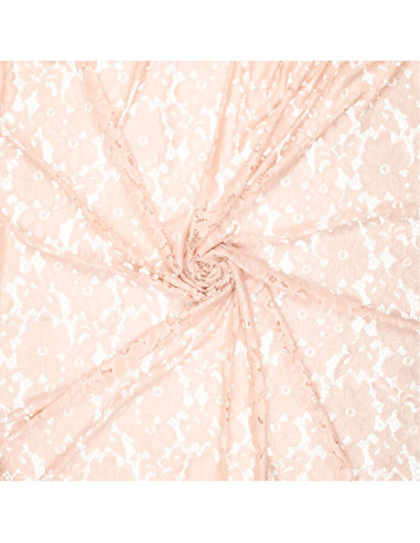 Bloom Stretch Guipure Fabric - Light Pink
