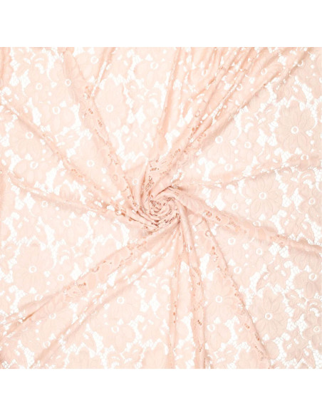 Bloom Stretch Guipure Fabric - Light Pink