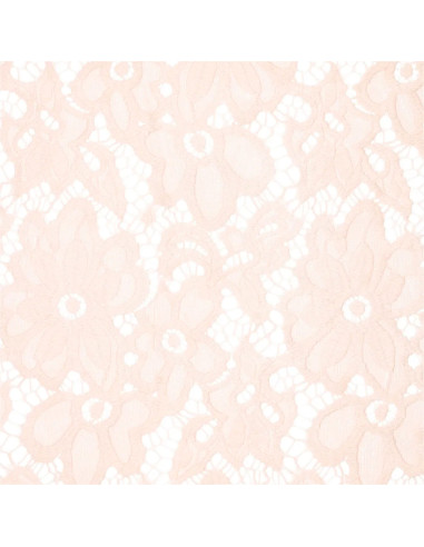 Bloom Stretch Guipure Fabric - Light Pink