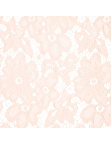 Bloom Stretch Guipure Fabric - Light Pink