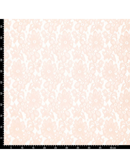 Bloom Stretch Guipure Fabric - Light Pink