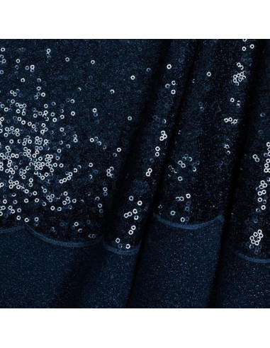 Sequin fabric - Navy blue