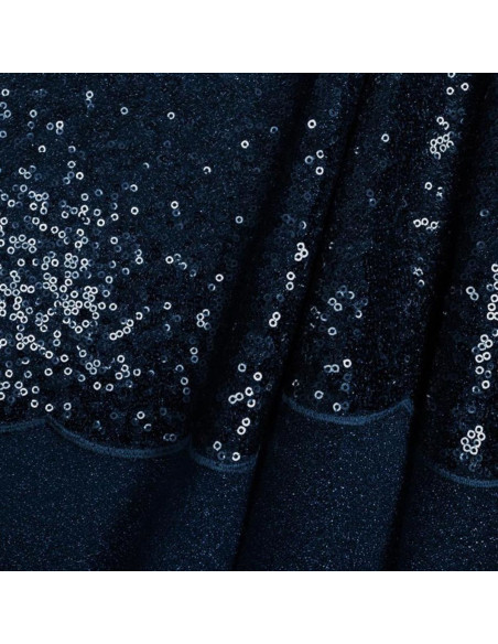 Sequin fabric - Navy blue