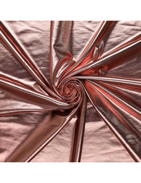 Stretch lamé fabric - Light pink