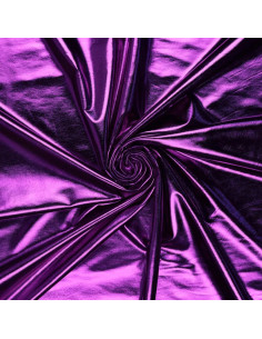 Stretch lamé fabric - Purple