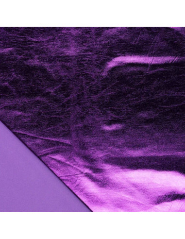 Stretch lamé fabric - Purple