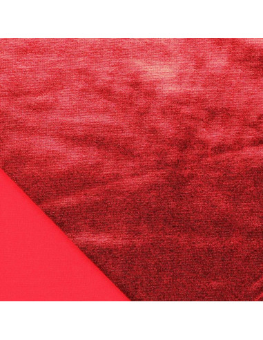 Stretch lamé fabric - Red