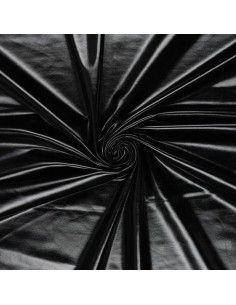 Stretch lamé fabric - Black