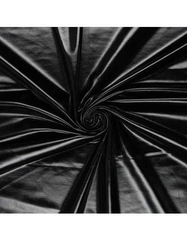 Stretch lamé fabric - Black
