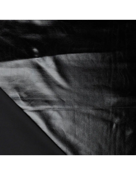 Stretch lamé fabric - Black