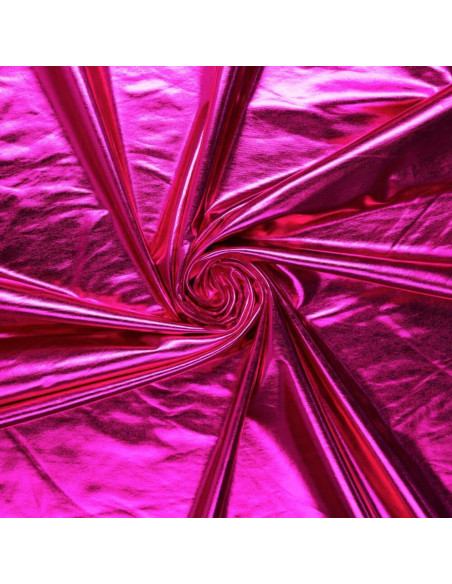 Stretch lamé fabric - Fuchsia