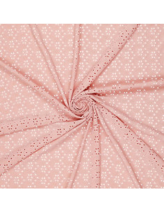 Stretch English embroidery fabric - Old pink