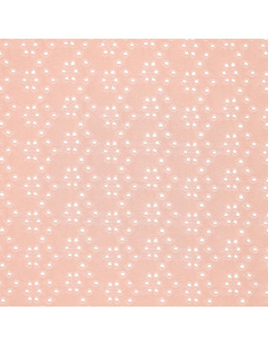 Stretch English embroidery fabric - Old pink