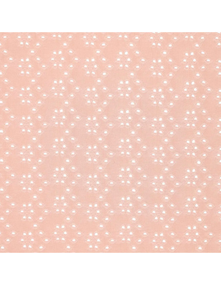 Stretch English embroidery fabric - Old pink