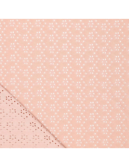 Stretch English embroidery fabric - Old pink