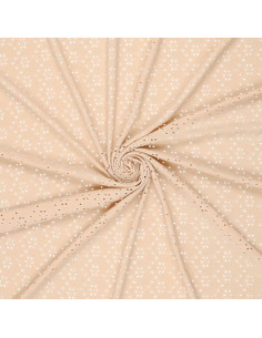 Stretchable English embroidery fabric - Light beige