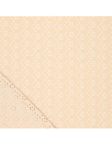 Stretchable English embroidery fabric - Light beige