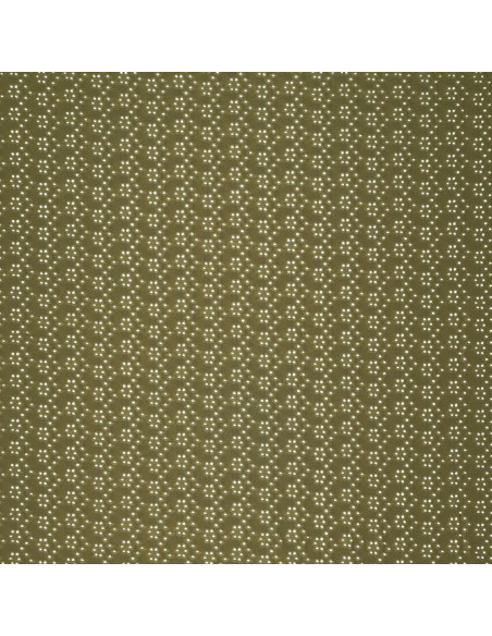 Stretchable English embroidery fabric - Khaki