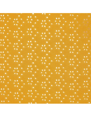 Stretch English embroidery fabric - Curry