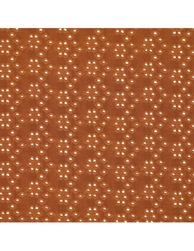 Stretchable English embroidery fabric - Hazelnut