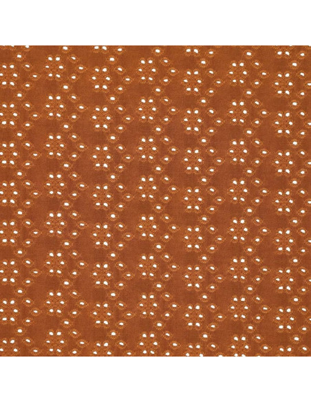Stretchable English embroidery fabric - Hazelnut