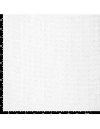 Stretchable English embroidery fabric - White