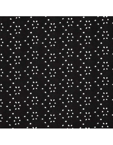 Stretchable English embroidery fabric - Black