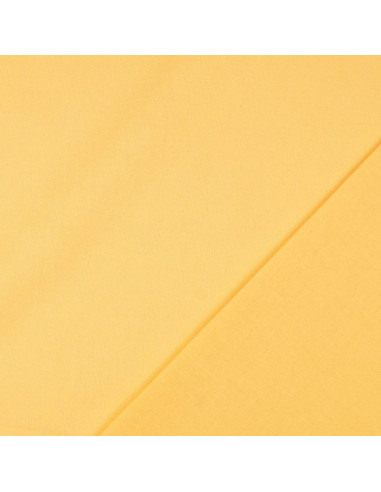 Plain cretonne cotton fabric - Straw yellow