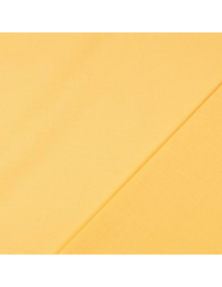 Plain cretonne cotton fabric - Straw yellow