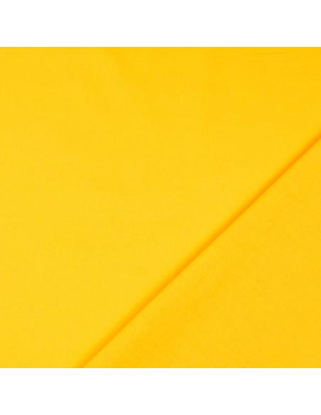Plain cretonne cotton fabric - Yellow