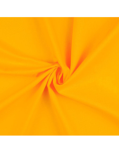 Plain cretonne cotton fabric - Saffron yellow