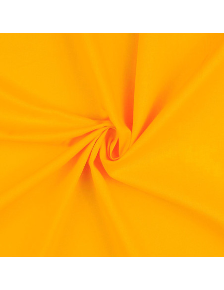 Plain cretonne cotton fabric - Saffron yellow