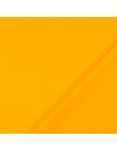Plain cretonne cotton fabric - Saffron yellow