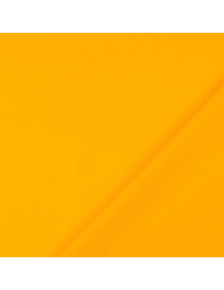 Plain cretonne cotton fabric - Saffron yellow