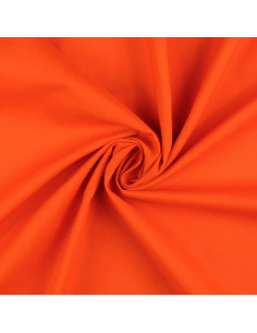 Plain cotton cretonne fabric - Orange