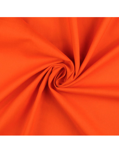 Plain cotton cretonne fabric - Orange
