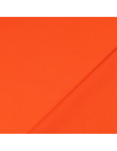 Plain cotton cretonne fabric - Orange