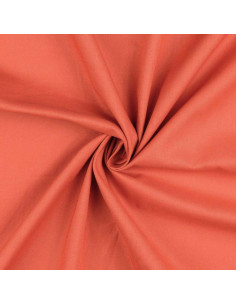 Plain cretonne cotton fabric - Carrot orange