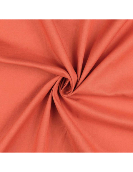 Plain cretonne cotton fabric - Carrot orange
