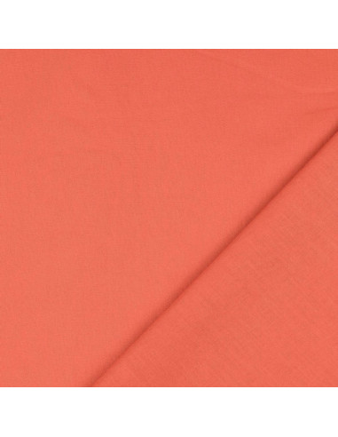 Plain cretonne cotton fabric - Carrot orange