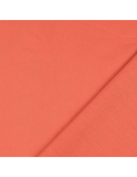 Plain cretonne cotton fabric - Carrot orange