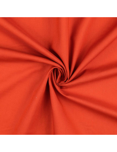 Plain cotton cretonne fabric - Tomette