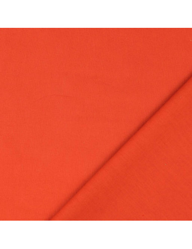 Plain cotton cretonne fabric - Tomette