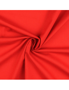 Plain cotton cretonne fabric - Red