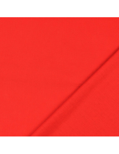Plain cotton cretonne fabric - Red