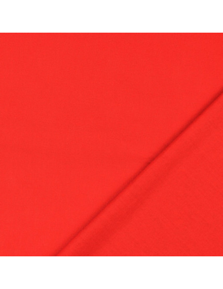 Plain cotton cretonne fabric - Red