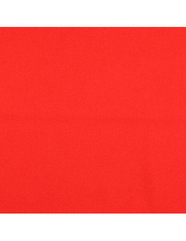Plain cotton cretonne fabric - Red